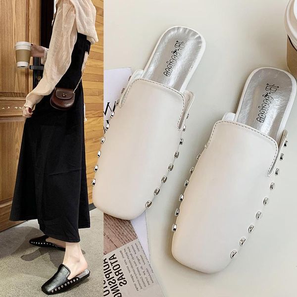 slippers 2021 spring ladies half drag pure color pu comfortable square head soft sole non-slip trend wild women shoes u30-11, Black
slippers 2021 spring ladies half drag pure color pu comfortable square head soft sole non-slip trend wild women shoes u30-11, Black