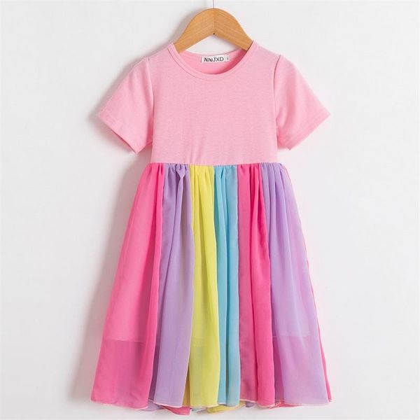 girl's dresses rainbow girls kids summer short sleeve cotton mesh princess dress holiday party beachwear children colorful clothes 3-8t, Red;yellow
girl's dresses rainbow girls kids summer short sleeve cotton mesh princess dress holiday party beachwear children colorful clothes 3-8t, Red;yellow