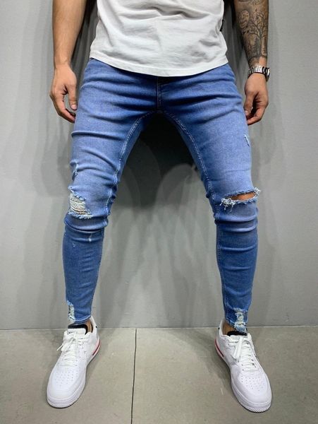 romwe guys ripped skinny jeans u3gt#, Blue 
romwe guys ripped skinny jeans u3gt#, Blue