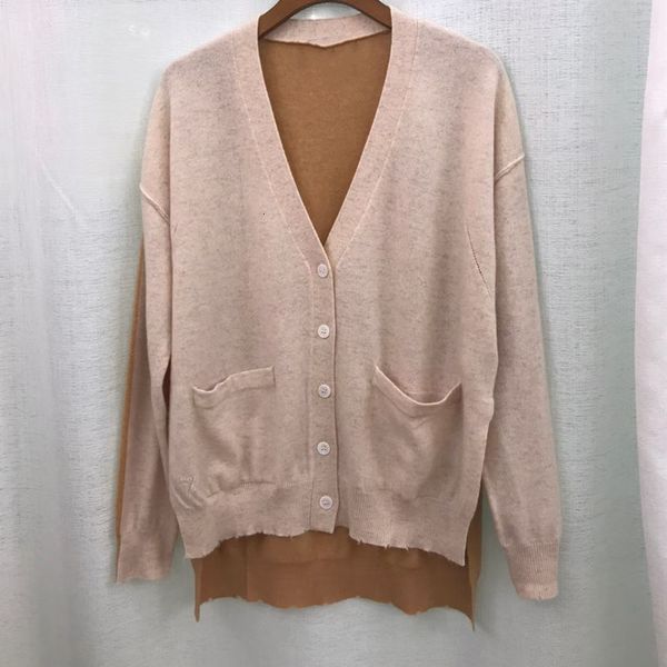 sweaters v-neck 100% cashmere sweater women's hem split loose pockets color patchwork knitted cardigans, White;black
sweaters v-neck 100% cashmere sweater women's hem split loose pockets color patchwork knitted cardigans, White;black