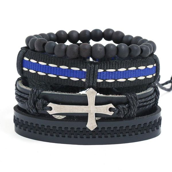 fashion punk weaving suit leather bracelet simple men's jewelry multilayer scripture cross charm bracelets, Golden;silver
fashion punk weaving suit leather bracelet simple men's jewelry multilayer scripture cross charm bracelets, Golden;silver