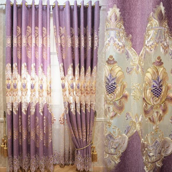 curtain & drapes curtains for living bedroom room european high-grade embroidery fashion jacquard fabrics chenille purple
curtain & drapes curtains for living bedroom room european high-grade embroidery fashion jacquard fabrics chenille purple