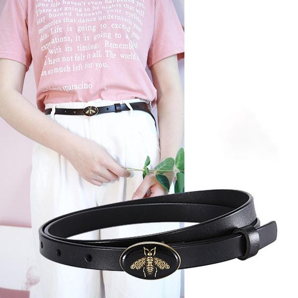 belts women's belt cowhide simple and versatile leather decorated with bee oval buckle casual jeans, Black;brown
belts women's belt cowhide simple and versatile leather decorated with bee oval buckle casual jeans, Black;brown