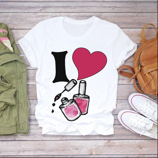 women womens t shirts summer fingernail nail art love ladies print lady shirt graphic female tee, White
women womens t shirts summer fingernail nail art love ladies print lady shirt graphic female tee, White