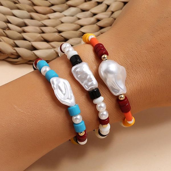 beaded, strands colorful rice beads bracelet set summer beach friendship big pearls bracelets handmade boho jewelry gift for friend, Black
beaded, strands colorful rice beads bracelet set summer beach friendship big pearls bracelets handmade boho jewelry gift for friend, Black