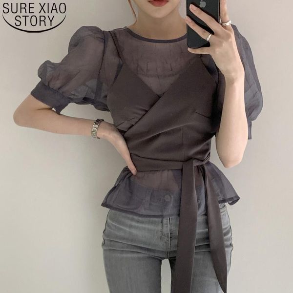 women's blouses & shirts office lady fashion 2021 summer korean chic o-neck thin blouse puff sleeve shirt and cross strap camisole clot, White
women's blouses & shirts office lady fashion 2021 summer korean chic o-neck thin blouse puff sleeve shirt and cross strap camisole clot, White