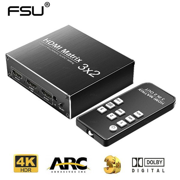 audio cables & connectors 4k matrix 60hz hdr ultra hd 3x2 arc switcher switch r/l+arc 3 in 2 out with ir remote hdcp1.4 for tv ps3 ps4
audio cables & connectors 4k matrix 60hz hdr ultra hd 3x2 arc switcher switch r/l+arc 3 in 2 out with ir remote hdcp1.4 for tv ps3 ps4