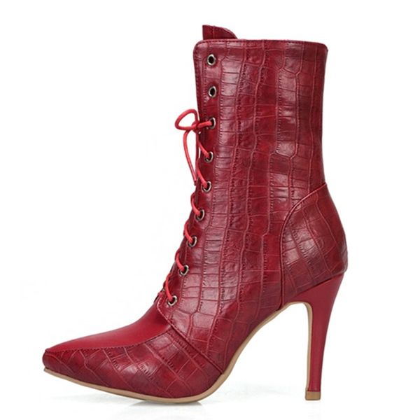 cowboy ankle boots for women shoes fashion snake red short boots women lace up pointed heel boots autumn large size 46 48 210428, Black
cowboy ankle boots for women shoes fashion snake red short boots women lace up pointed heel boots autumn large size 46 48 210428, Black