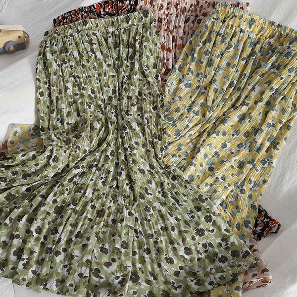 korean crumpled vintage skirt for womens summer casual print chiffon fresh floral over the knee pleated women 210420, Black
korean crumpled vintage skirt for womens summer casual print chiffon fresh floral over the knee pleated women 210420, Black