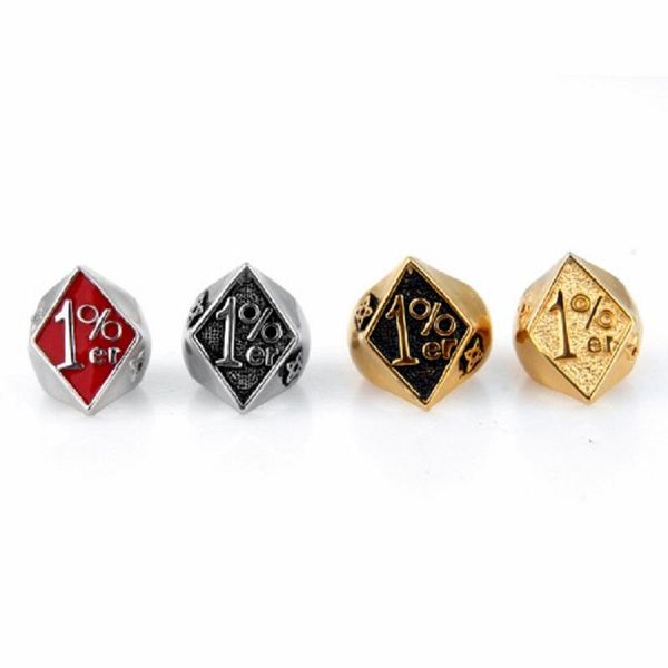 cluster rings men's 1%er one percent outlaw biker motorcycle stainless steel ring silver color us size 7-14, Golden;silver
cluster rings men's 1%er one percent outlaw biker motorcycle stainless steel ring silver color us size 7-14, Golden;silver