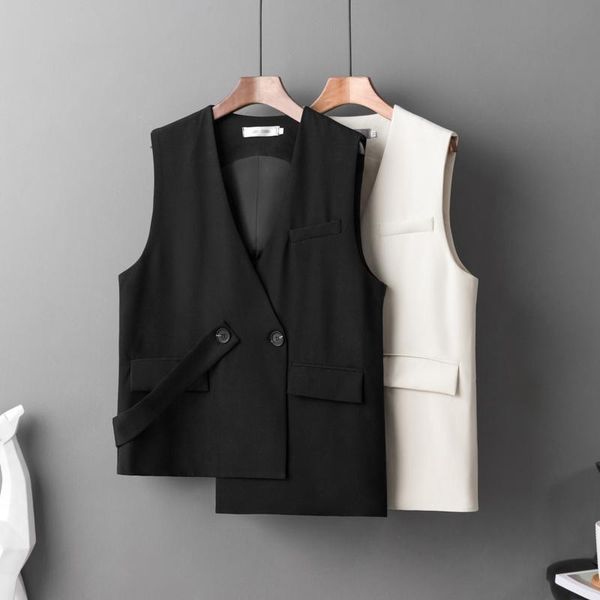 women's vests korea women irregular waistcoat vest coat short black loose casual all match z002, Black;white
women's vests korea women irregular waistcoat vest coat short black loose casual all match z002, Black;white
