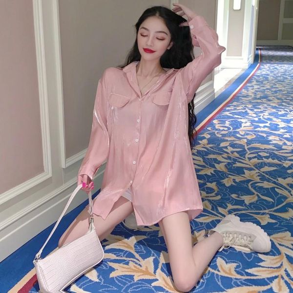 casual loose women's long pink shirts femme woman blouse lady white blouses &
casual loose women's long pink shirts femme woman blouse lady white blouses &