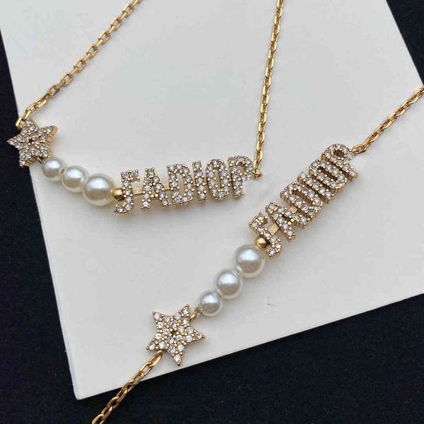 factory specials aa star diamond letter pearl necklace bracelet women's net red clavicle chain set, Silver
factory specials aa star diamond letter pearl necklace bracelet women's net red clavicle chain set, Silver