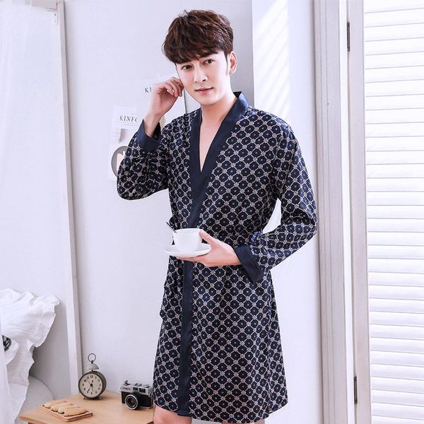 men's sleepwear nightgown summer long sleeve thin bathrobe japanese kimono cardigan printed casual homewear robe male szlafrok, Black;brown
men's sleepwear nightgown summer long sleeve thin bathrobe japanese kimono cardigan printed casual homewear robe male szlafrok, Black;brown