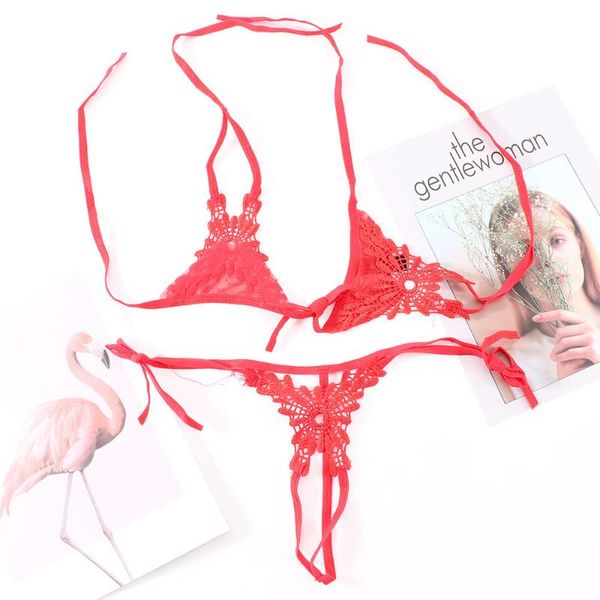 bras sets underwear set embroidered three-point erotic temptation strap bra, Red;black
bras sets underwear set embroidered three-point erotic temptation strap bra, Red;black