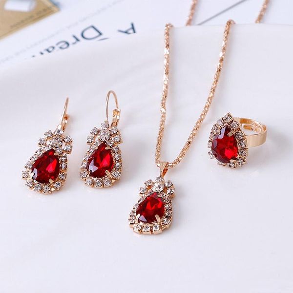 earrings & necklace luxury water drop rhinestone ring set shiny fashion elegant women bridal jewelry sets, Silver
earrings & necklace luxury water drop rhinestone ring set shiny fashion elegant women bridal jewelry sets, Silver