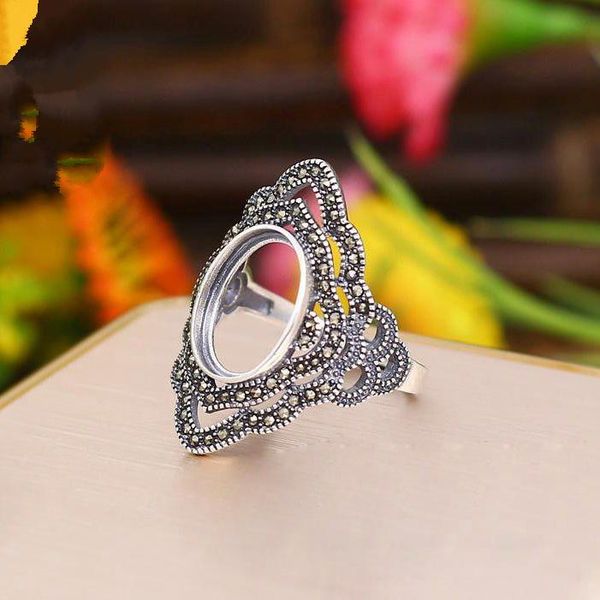 cluster rings 925 sterling silver art nouveau 10x14mm oval cabochon semi mount women ring fine jewelry setting vintage, Golden;silver
cluster rings 925 sterling silver art nouveau 10x14mm oval cabochon semi mount women ring fine jewelry setting vintage, Golden;silver