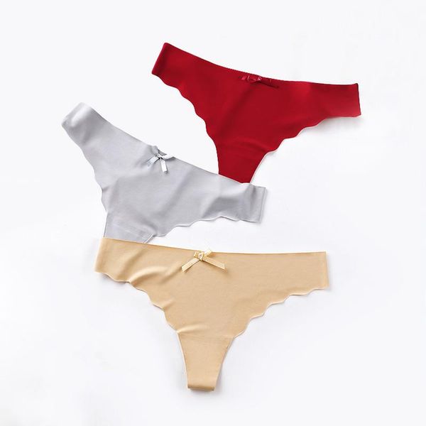 women's panties thongs wavy edges ice silk low-waist one-piece seamless briefs breathable thin soft and comfortable bow, Black;pink
women's panties thongs wavy edges ice silk low-waist one-piece seamless briefs breathable thin soft and comfortable bow, Black;pink