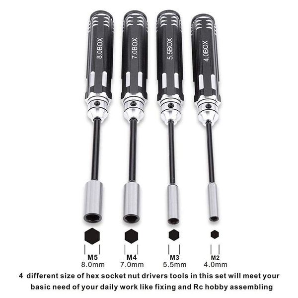 hand tools rc model tool 4pcs hex screw drivers nut socket wrench sleeve wheel spanner 4.0/5.5/7.0/8.0mm for daily making manual and
hand tools rc model tool 4pcs hex screw drivers nut socket wrench sleeve wheel spanner 4.0/5.5/7.0/8.0mm for daily making manual and