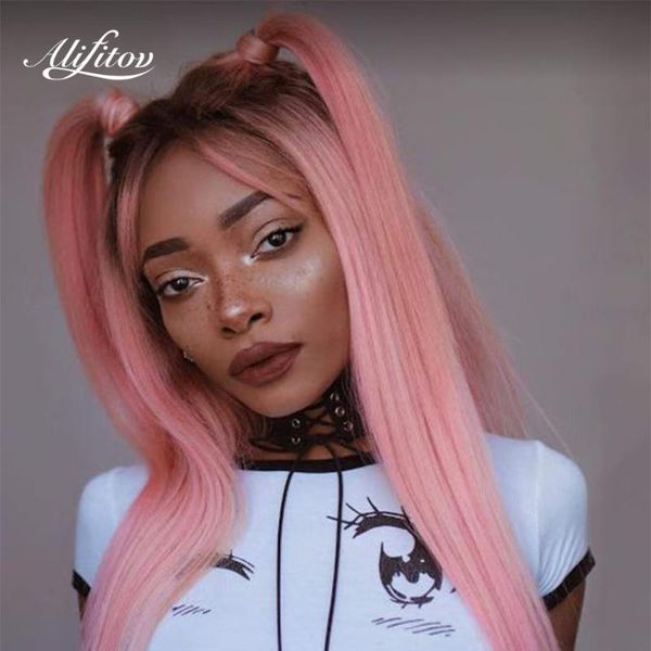 ombre pink lace front wigs straight wig pre-plucked remy hair long human with dark roots & baby, Black;brown
ombre pink lace front wigs straight wig pre-plucked remy hair long human with dark roots & baby, Black;brown