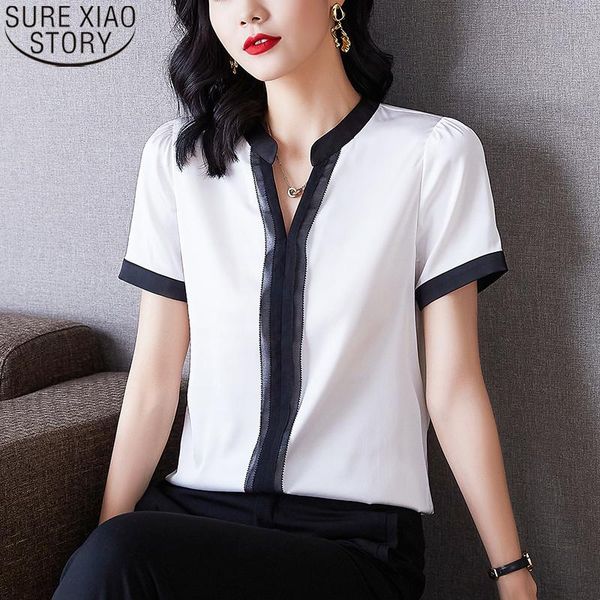 women's blouses & shirts 2021 short sleeve shirt office lady fashion white blouse women silk satin summer loose pullover clothes blusas
women's blouses & shirts 2021 short sleeve shirt office lady fashion white blouse women silk satin summer loose pullover clothes blusas