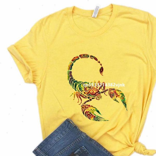 colorful scorpion harajuk print women t shirt summer fashion short sleeved girl drop ship, White
colorful scorpion harajuk print women t shirt summer fashion short sleeved girl drop ship, White