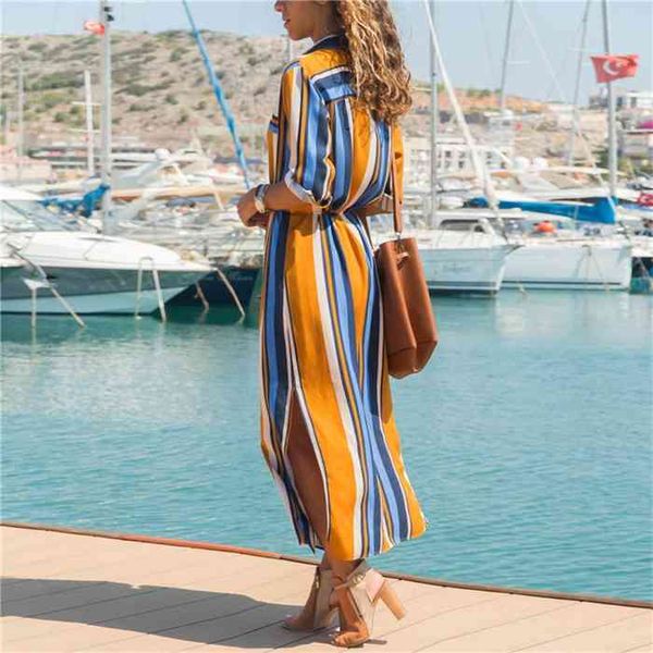 turn down collar office ladies stripe shirt dress long boho beach dress casual long sleeve elegant party dress vestidos, Black;gray
turn down collar office ladies stripe shirt dress long boho beach dress casual long sleeve elegant party dress vestidos, Black;gray