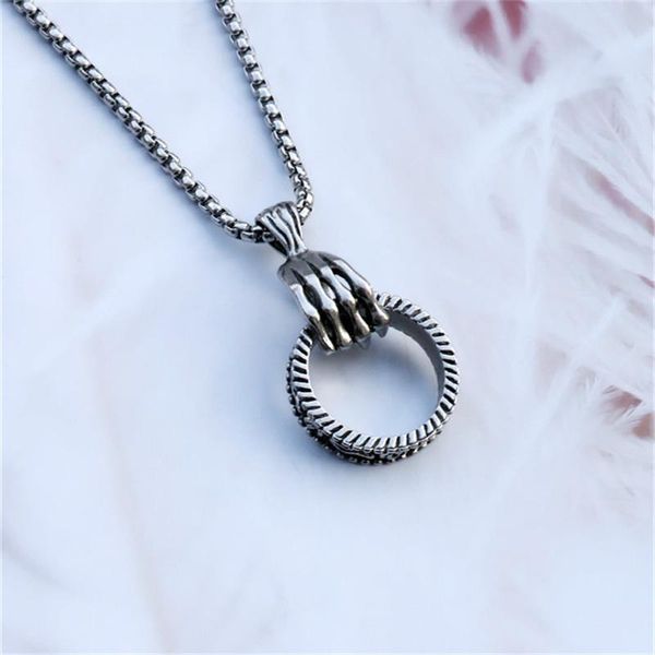 pendant necklaces for men male fashion jewelry gift accesories punk stainless steel chain necklace skull hand circle silver color
pendant necklaces for men male fashion jewelry gift accesories punk stainless steel chain necklace skull hand circle silver color