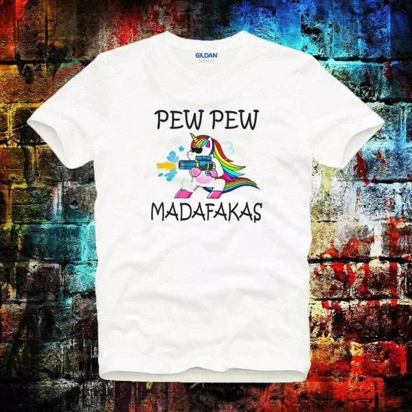 pew pew madafakas unicorn t-shirt gangster gun meme lgbt ladies tee top, White;black
pew pew madafakas unicorn t-shirt gangster gun meme lgbt ladies tee top, White;black