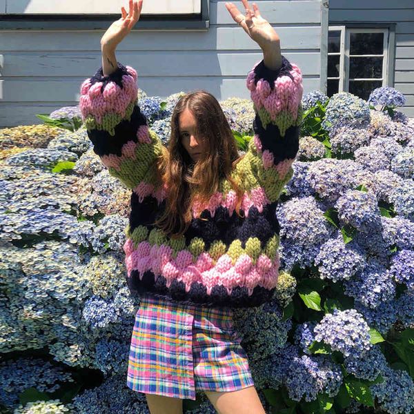 fashion winter hand-knit warm women green stripes loose lantern long sleeve sweater thick sweaters pullover for, White;black
fashion winter hand-knit warm women green stripes loose lantern long sleeve sweater thick sweaters pullover for, White;black