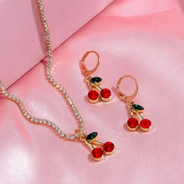 wedding jewelry sets just feel cute red cherry set for women fashion exquisite fruit pendant necklace and earring party gift, Slivery;golden
wedding jewelry sets just feel cute red cherry set for women fashion exquisite fruit pendant necklace and earring party gift, Slivery;golden