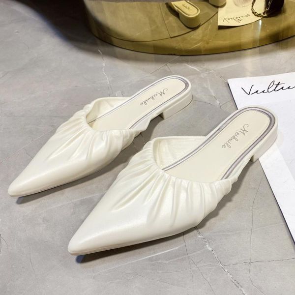 sandals women flat 2021 spring summer classic low heel mules shoes casual pointed toe slippers high quality, Black
sandals women flat 2021 spring summer classic low heel mules shoes casual pointed toe slippers high quality, Black