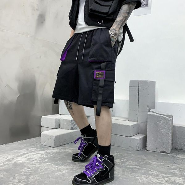 men's shorts 2022 summer cargo pants men harajuku fashion streetwear hip hop punk male trousers ribbons black military clothes, White;black
men's shorts 2022 summer cargo pants men harajuku fashion streetwear hip hop punk male trousers ribbons black military clothes, White;black