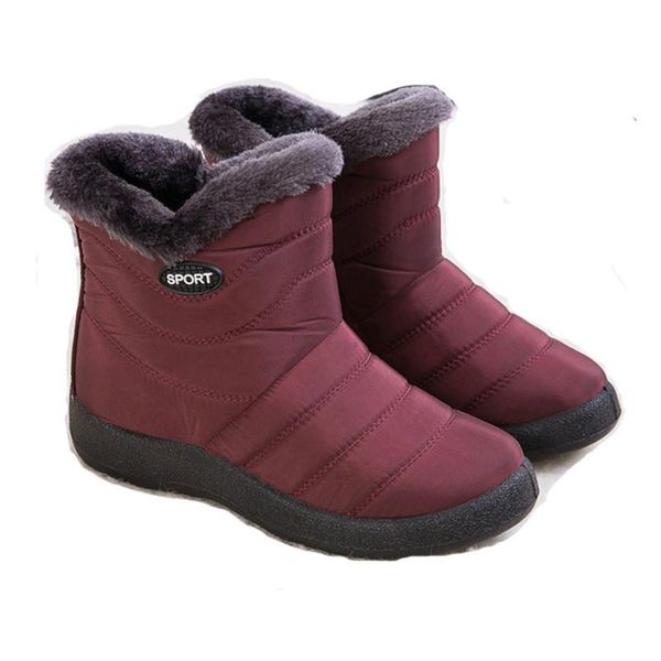 boots winter for women, non-slip bottom shoes, warm fur snow winter, to keep warm, ankle women, Black