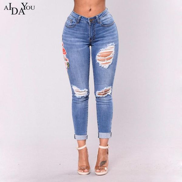 women's jeans aidayou embroider elasticity pants women summer pencil for club beach skinny hole high street ripped ouc2476, Blue
women's jeans aidayou embroider elasticity pants women summer pencil for club beach skinny hole high street ripped ouc2476, Blue
