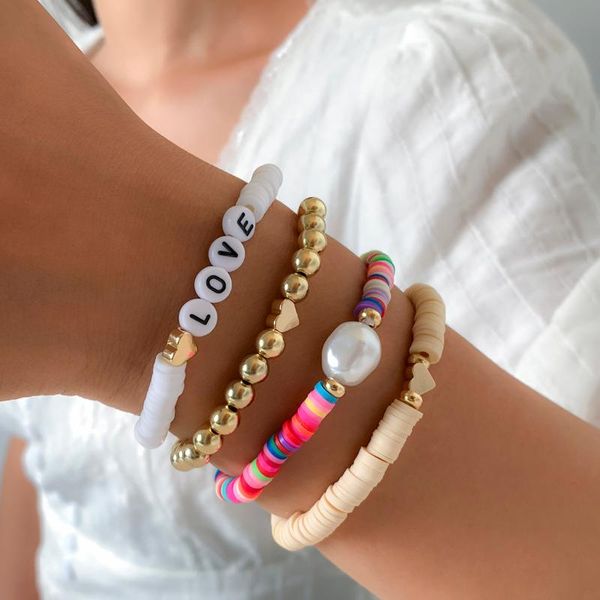 link, chain ingemark ethnic hamdmade bracelet sets for women polymer clay acrylic letter pearl beads couples boho y2k jewelry, Black
link, chain ingemark ethnic hamdmade bracelet sets for women polymer clay acrylic letter pearl beads couples boho y2k jewelry, Black