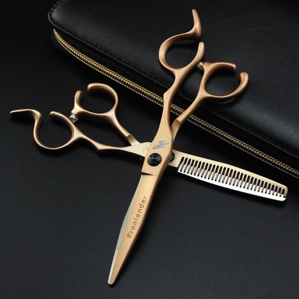 6" jp 440c gold notched handle hairdresser's scissors cutting shears thinning willow blade salon hair tools
6" jp 440c gold notched handle hairdresser's scissors cutting shears thinning willow blade salon hair tools