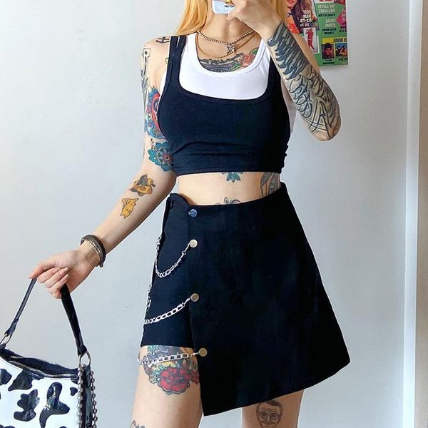 skirts high autumn streetwear waist a-line mini skirt casual trend chain design woman england vintage irregular splicing, Black
skirts high autumn streetwear waist a-line mini skirt casual trend chain design woman england vintage irregular splicing, Black