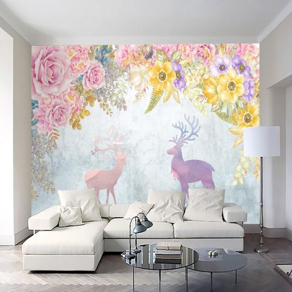 wallpapers drop po wallpaper european style hand painted flower elk tv background wall bedroom bathroom el mural
wallpapers drop po wallpaper european style hand painted flower elk tv background wall bedroom bathroom el mural