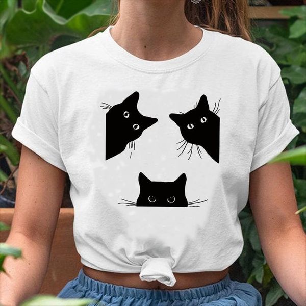 graphic cat face funny cute womens t shirts short sleeve 90s trend spring summer print female lady clothes tees, White
graphic cat face funny cute womens t shirts short sleeve 90s trend spring summer print female lady clothes tees, White