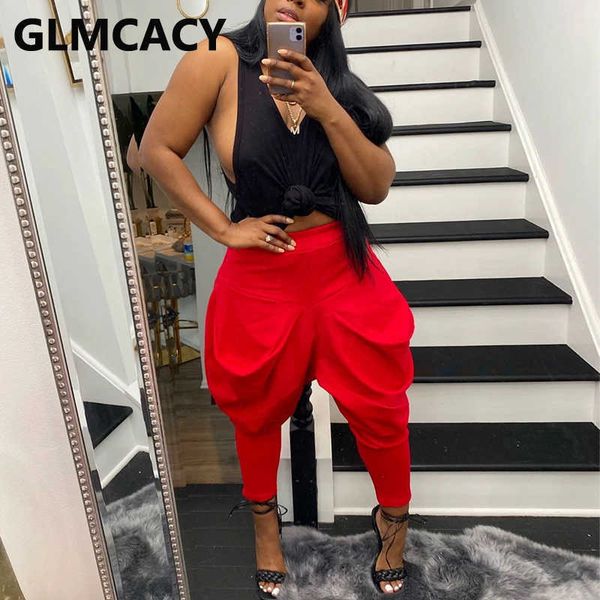 women high waist casual joggers 210702, Black;white
