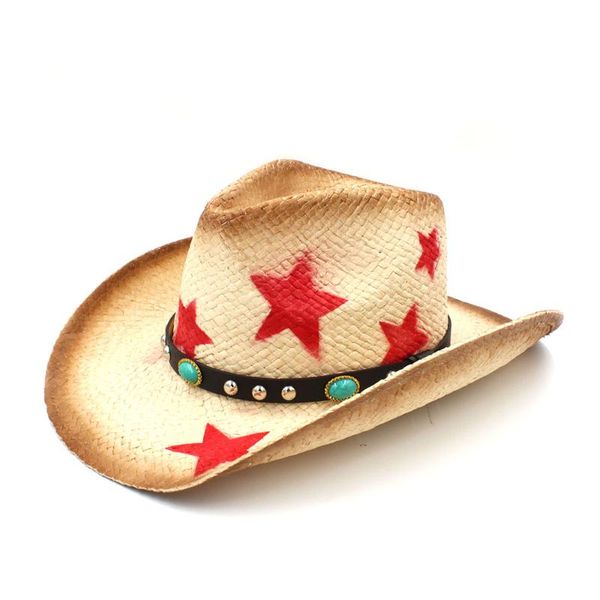 cloches fashion men straw western cowboy hat with punk leather band star for dad sombrero hombre cowgirl caps size 58cm, Blue;gray
cloches fashion men straw western cowboy hat with punk leather band star for dad sombrero hombre cowgirl caps size 58cm, Blue;gray