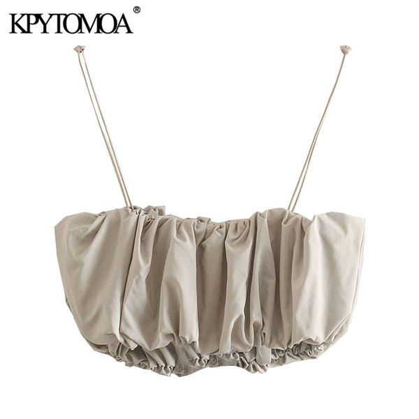 kpytomoa women 2021 fashion pleated cropped blouses vintage backless adjustable thin elastic straps female shirts chic, White
kpytomoa women 2021 fashion pleated cropped blouses vintage backless adjustable thin elastic straps female shirts chic, White
