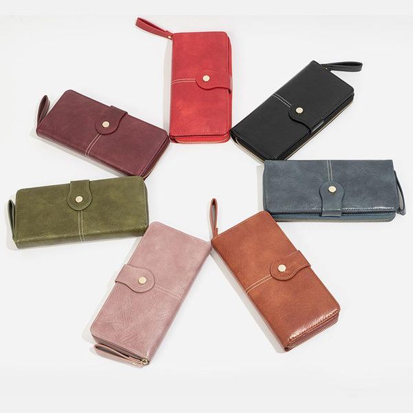 style ancient zip fastener wallet pu leather ladies two-fold long mobile phone bag clutch porte monnaie femme wallets, Red;black
style ancient zip fastener wallet pu leather ladies two-fold long mobile phone bag clutch porte monnaie femme wallets, Red;black