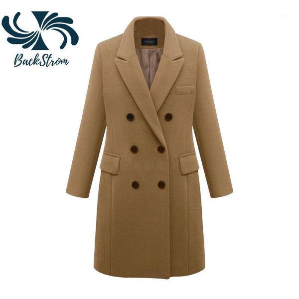 women's wool & blends backstrom women plus size 4xl fall-winter long woolen coats double-breasted jackets european american brown trenc, Black
women's wool & blends backstrom women plus size 4xl fall-winter long woolen coats double-breasted jackets european american brown trenc, Black