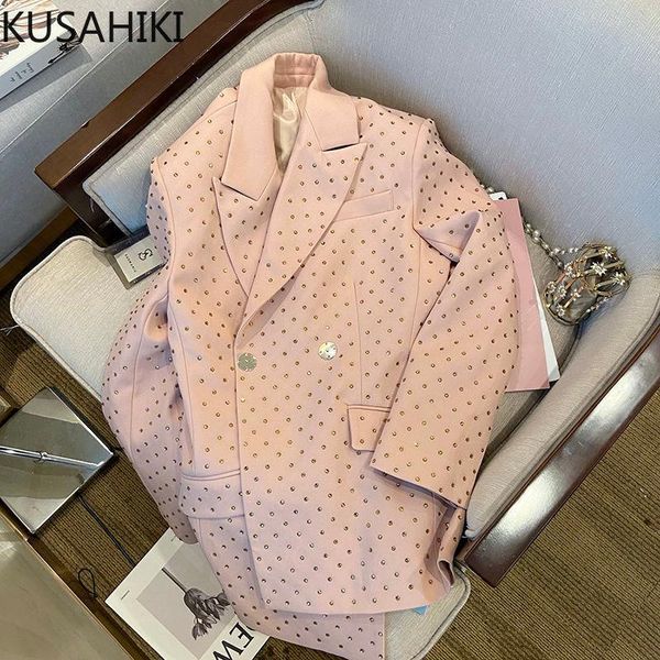 women's suits & blazers kusahiki korean sequins long sleeve women causal notched collar suit jacket elegant double breasted blazer coat, White;black
women's suits & blazers kusahiki korean sequins long sleeve women causal notched collar suit jacket elegant double breasted blazer coat, White;black