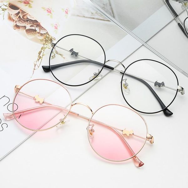 fashion sunglasses frames metal glasses frame personality retro cute trend flat mirror student, Black
fashion sunglasses frames metal glasses frame personality retro cute trend flat mirror student, Black