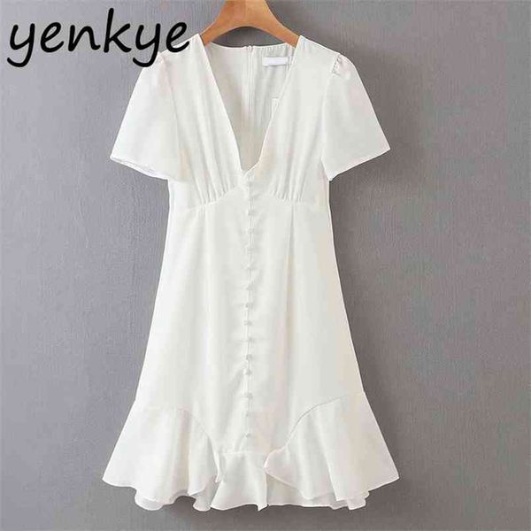 elegant white women v neck short sleeve robe femme high waist a-line mini dress summer chiffon vestido mujer 210514, Black;gray
elegant white women v neck short sleeve robe femme high waist a-line mini dress summer chiffon vestido mujer 210514, Black;gray