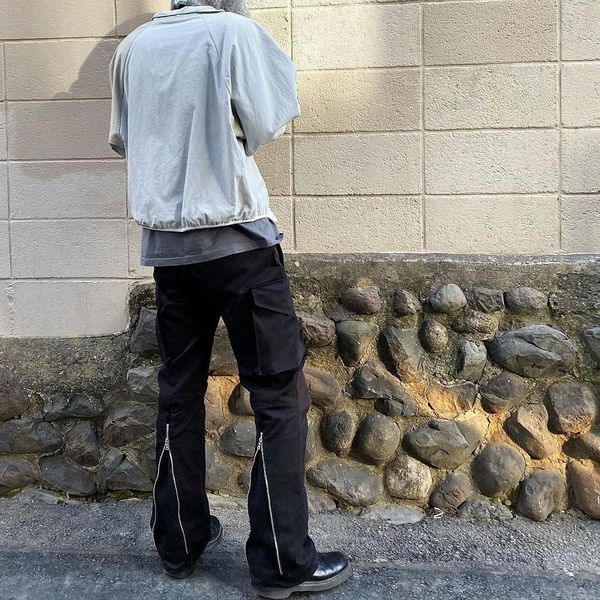 men's pants autumn and women's high-quality high street black pocket zipper style flared overalls
men's pants autumn and women's high-quality high street black pocket zipper style flared overalls
