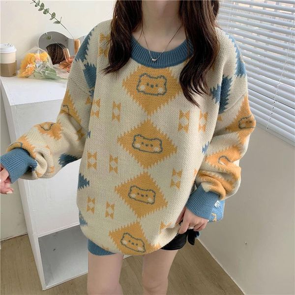 women's sweaters round neck sweater personality all-match oversize autumn and winter trend pullover 2021 qm*, White;black
women's sweaters round neck sweater personality all-match oversize autumn and winter trend pullover 2021 qm*, White;black